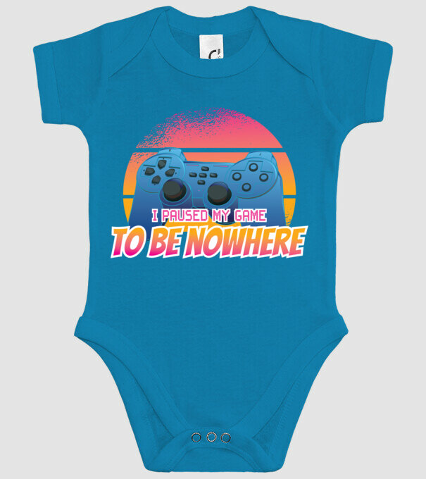 I paused my game to be nowhere model turcoaz pe tricou