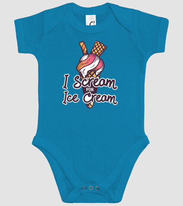 I Scream for Ice Cream model turcoaz pe tricou