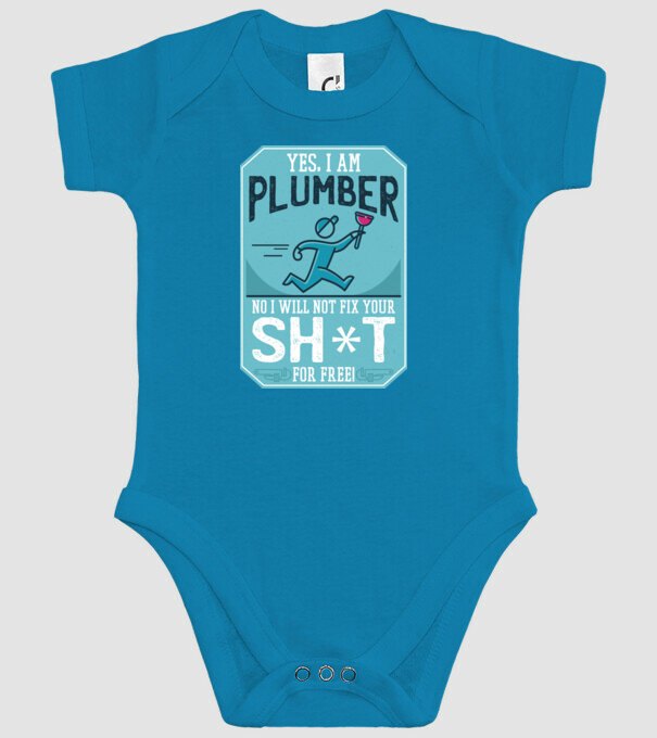 Da, sunt instalator model turcoaz pe tricou