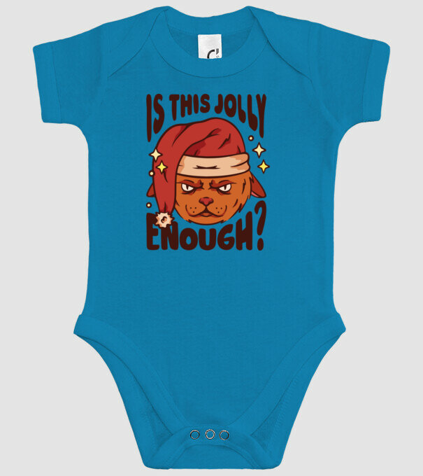 Is this Jolly enough tricou de Crăciun model turcoaz pe tricou