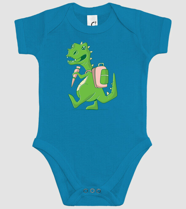 Elev Dino model turcoaz pe tricou