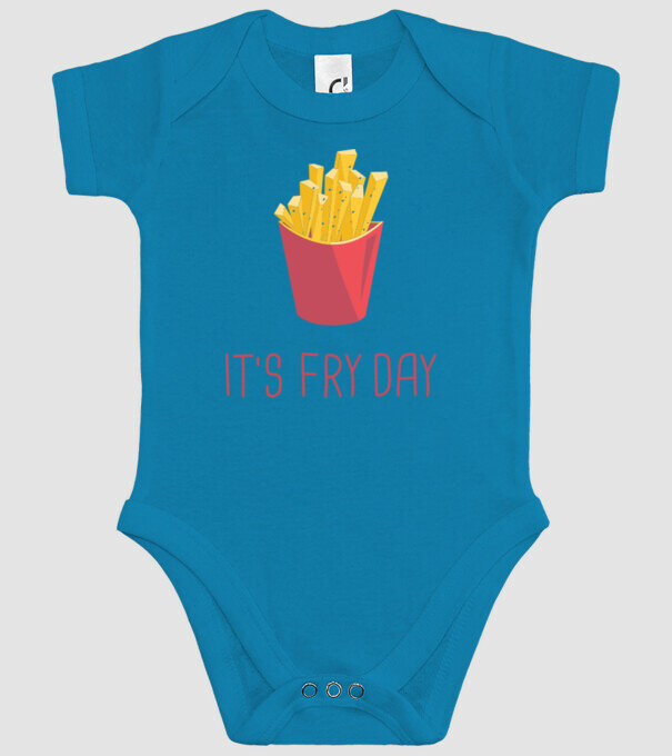 'It''s Fry Day' model turcoaz pe tricou