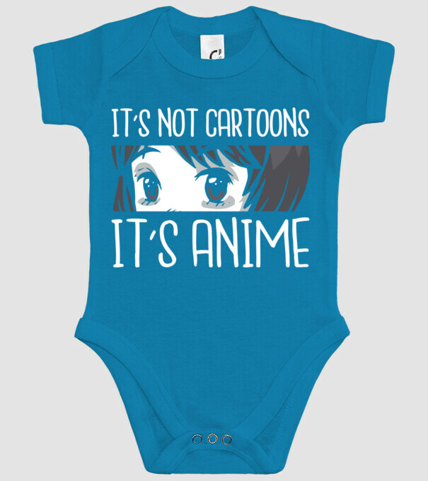 'It''s not cartoons it''s anime' model turcoaz pe tricou