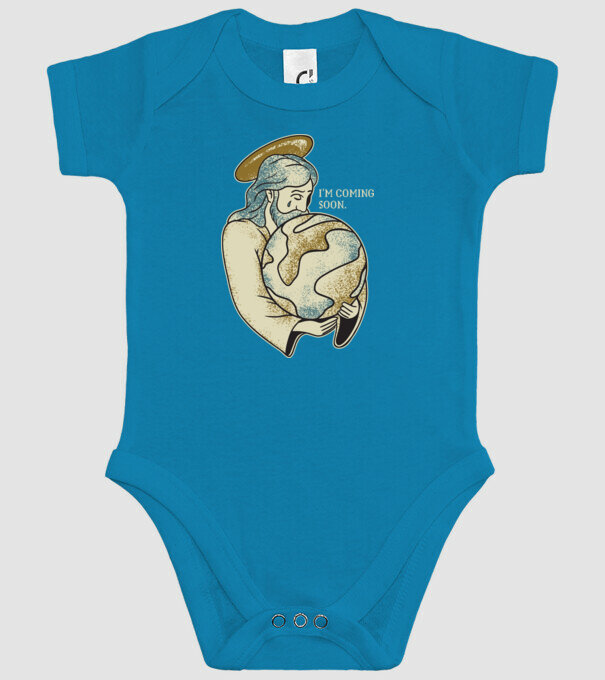 Jesus is coming soon - Isus vine în curând model turcoaz pe tricou