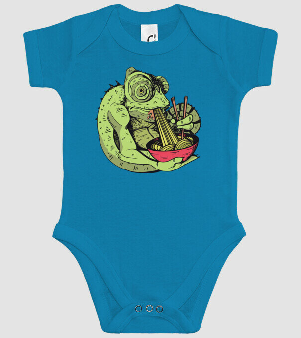 Cameleon cu paste model turcoaz pe tricou