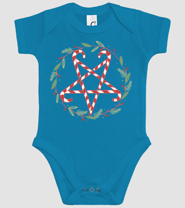 Pentagrama de Crăciun model turcoaz pe tricou
