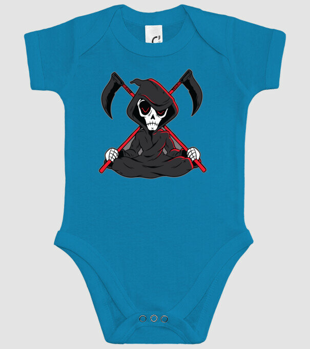 Moartea - Grim Reaper model turcoaz pe tricou