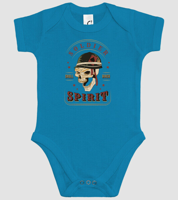 Soldat Craniu model turcoaz pe tricou