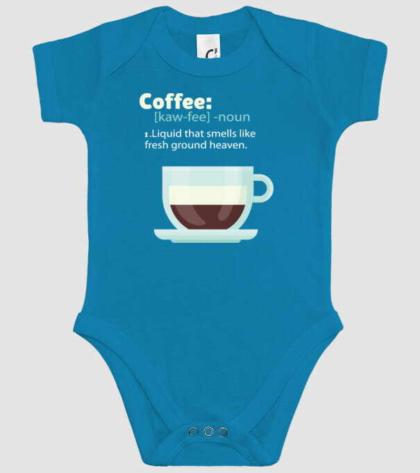 Definiție cafea model turcoaz pe tricou
