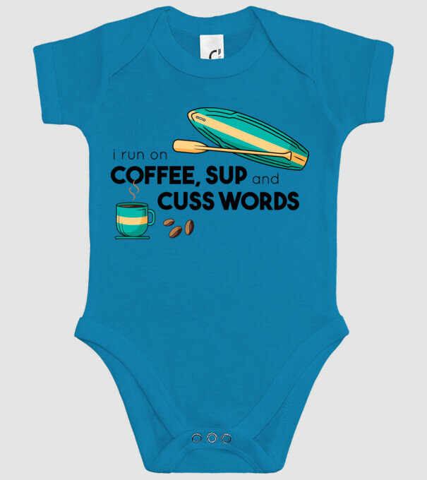 Cafea și SUP model turcoaz pe tricou