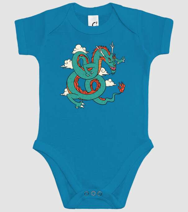 Dragon Chinez model turcoaz pe tricou
