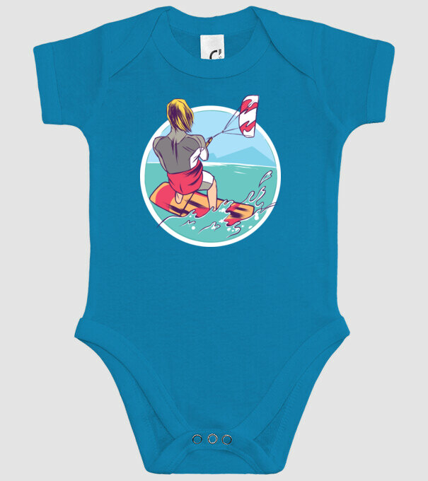 Kite Surf model turcoaz pe tricou
