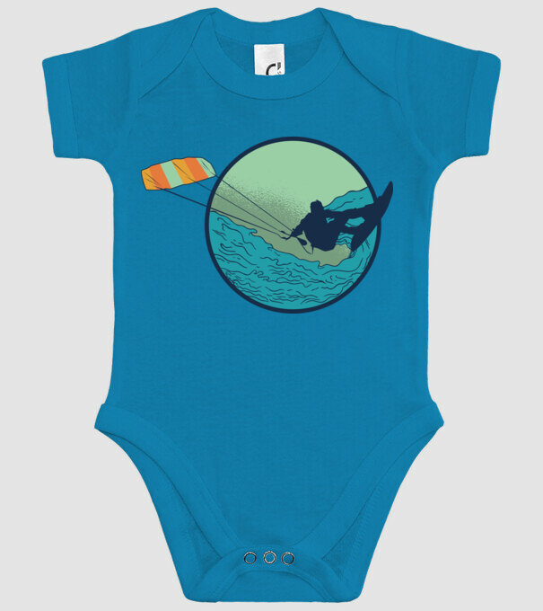 Tricou Kitesurf model turcoaz pe tricou