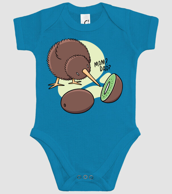 Familie Kiwi model turcoaz pe tricou