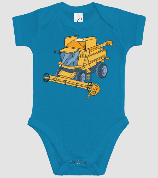 Combină agricolă model turcoaz pe tricou