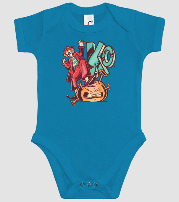 Coronavirus KO model turcoaz pe tricou