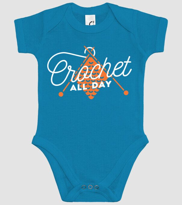 Tricotat pe tot parcursul zilei model turcoaz pe tricou