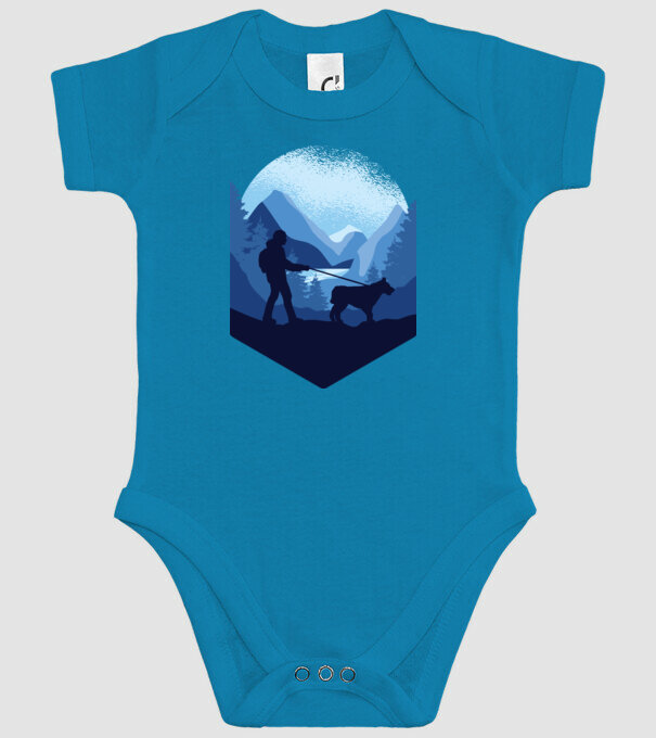 Excursie cu Câine model turcoaz pe tricou