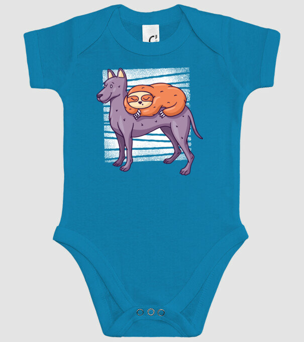 Leneș pe câine model turcoaz pe tricou