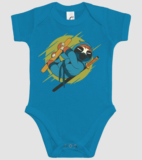 Ninja Leneș model turcoaz pe tricou