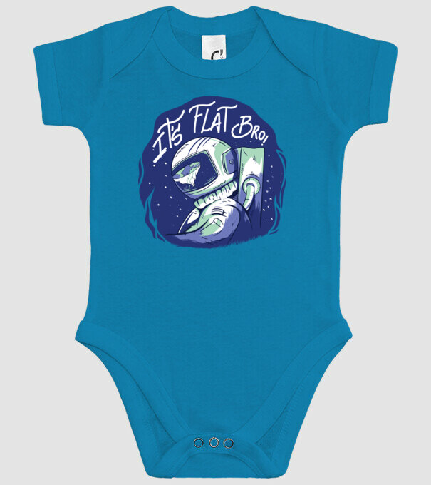 Astronaut Pământ plat model turcoaz pe tricou