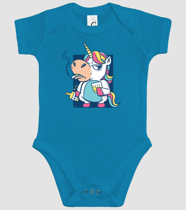 Unicorn rebel model turcoaz pe tricou
