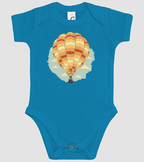 Aerostat model turcoaz pe tricou