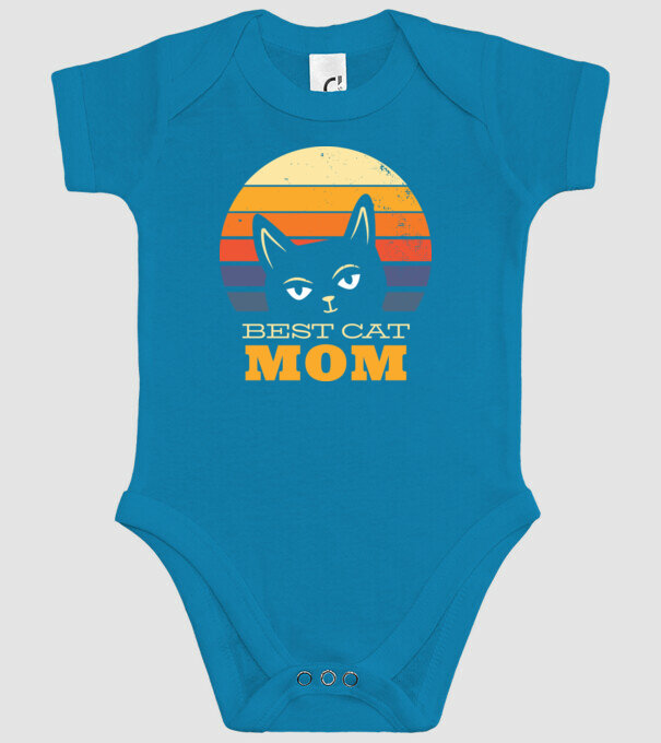 Cea mai bună mamă pisică model turcoaz pe tricou