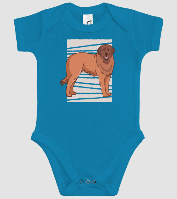 Câine ciobănesc Leonberg model turcoaz pe tricou