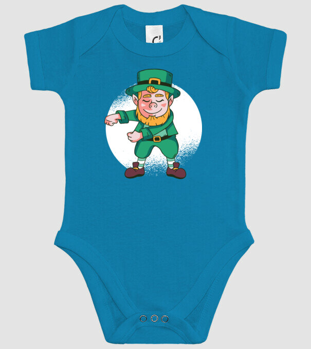Leprechaun Floss - St. Patrick DAB dans model turcoaz pe tricou