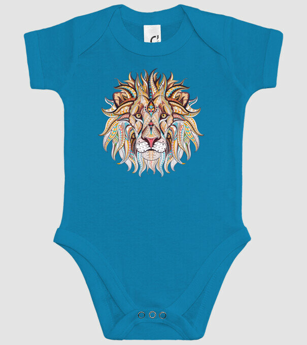 lion octopus model turcoaz pe tricou