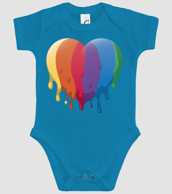 LGBTQ Inimă model turcoaz pe tricou