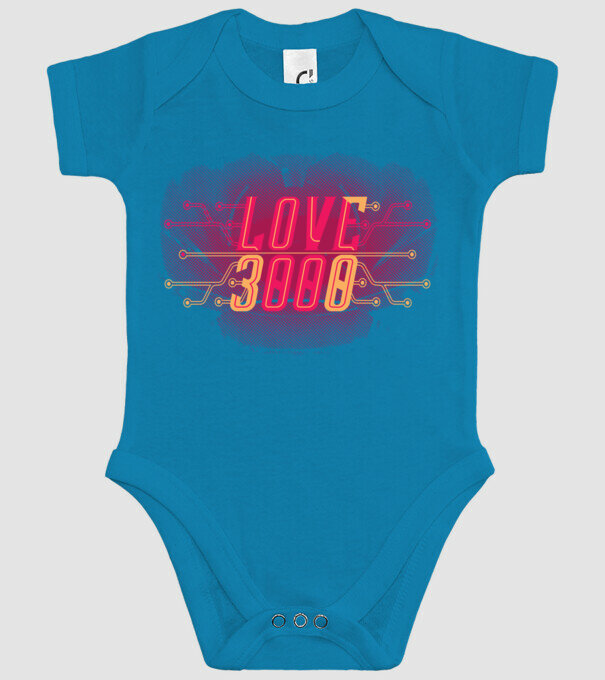 Love 3000 model turcoaz pe tricou