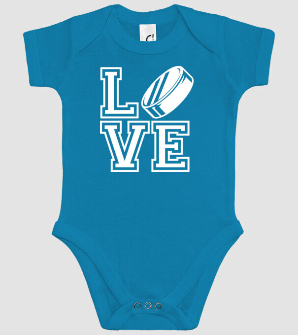 Love hochei model turcoaz pe tricou
