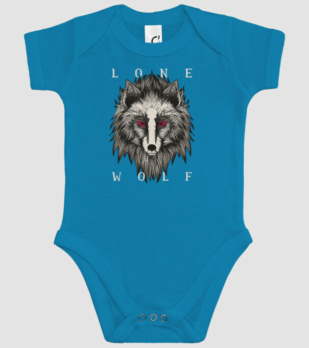 Lup Singuratic model turcoaz pe tricou