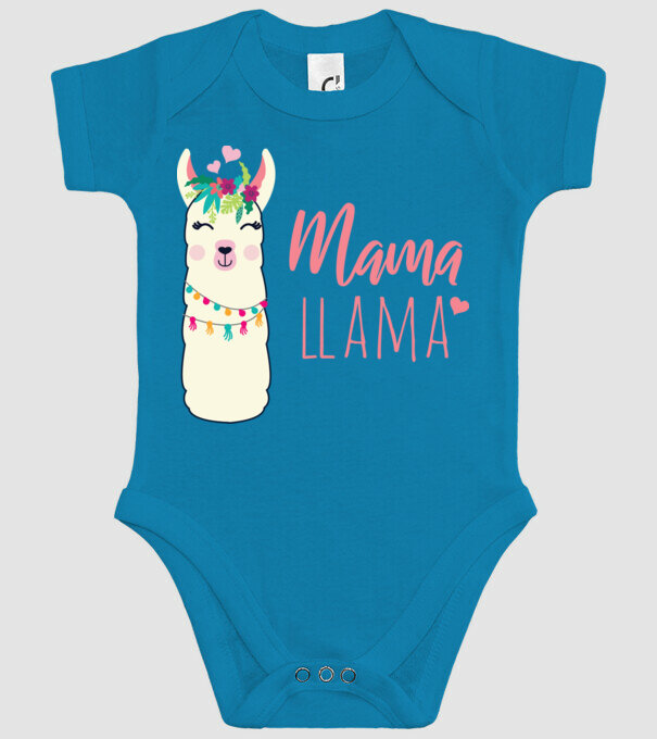 Mama Llama model turcoaz pe tricou
