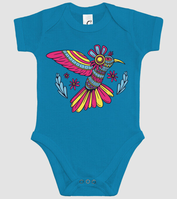 Mandala Colibri model turcoaz pe tricou