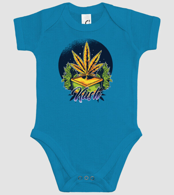 Marijuana Kush model turcoaz pe tricou