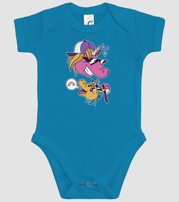 Unicorni cool model turcoaz pe tricou