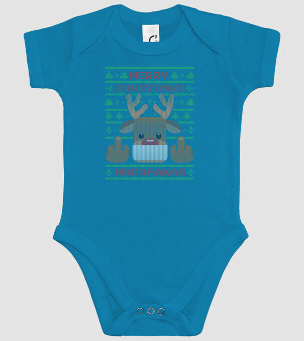 Merry Christmas Madafakas model turcoaz pe tricou