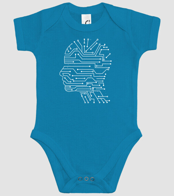 Inteligența artificială AI model turcoaz pe tricou
