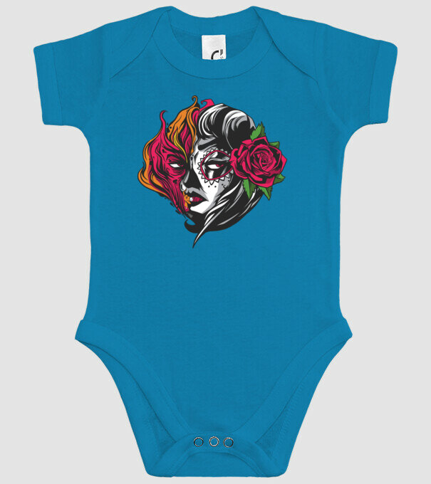 Fată Mexicană Demon model turcoaz pe tricou