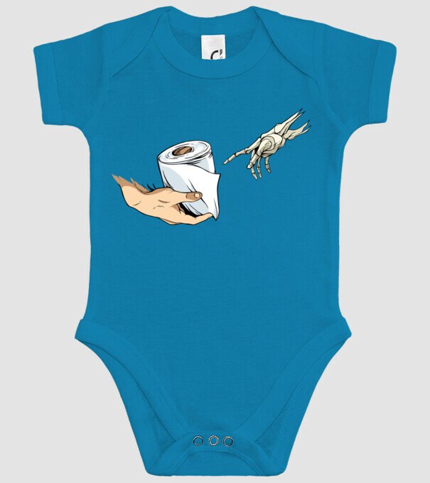 Michelangelo coronavirus hârtie igienică model turcoaz pe tricou
