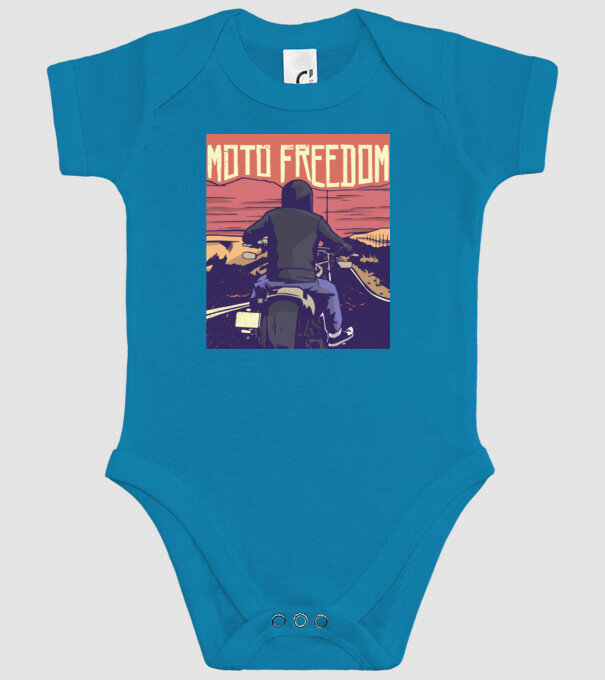 Libertate Motociclist model turcoaz pe tricou