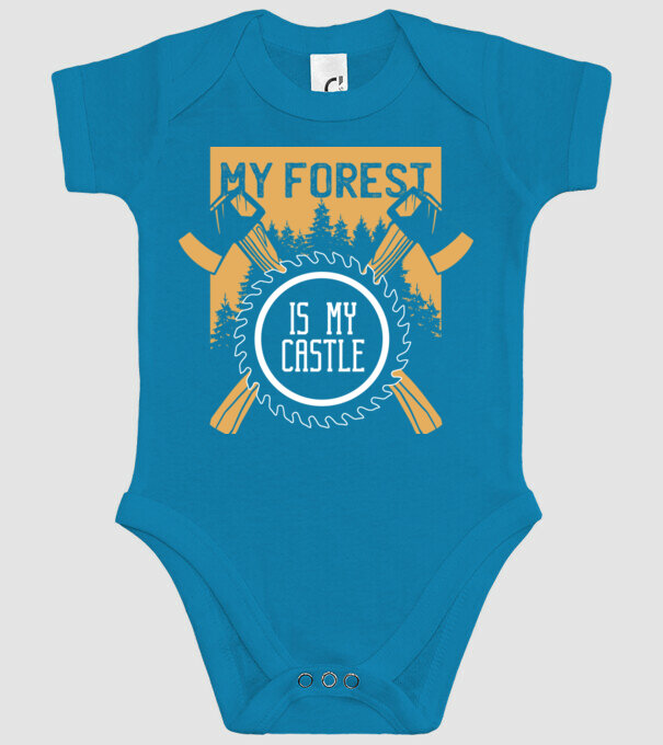 My Forest is my Castle - Pădurea mea este castelul meu model turcoaz pe tricou