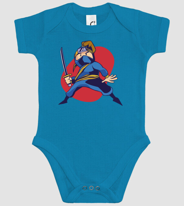 Copil Ninja model turcoaz pe tricou