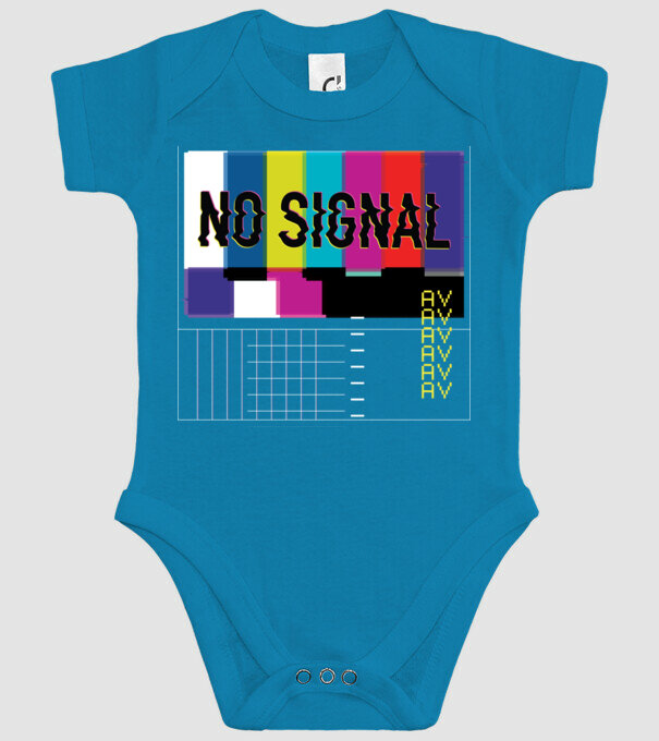 No Signal TV Eroare de transmisie model turcoaz pe tricou
