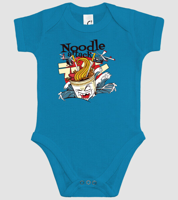Noodle Attack model turcoaz pe tricou