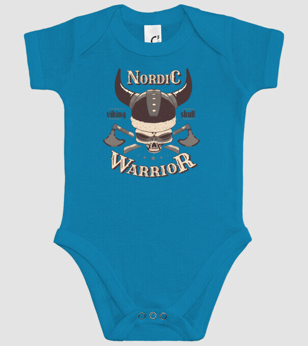 Nordic Warrior model turcoaz pe tricou