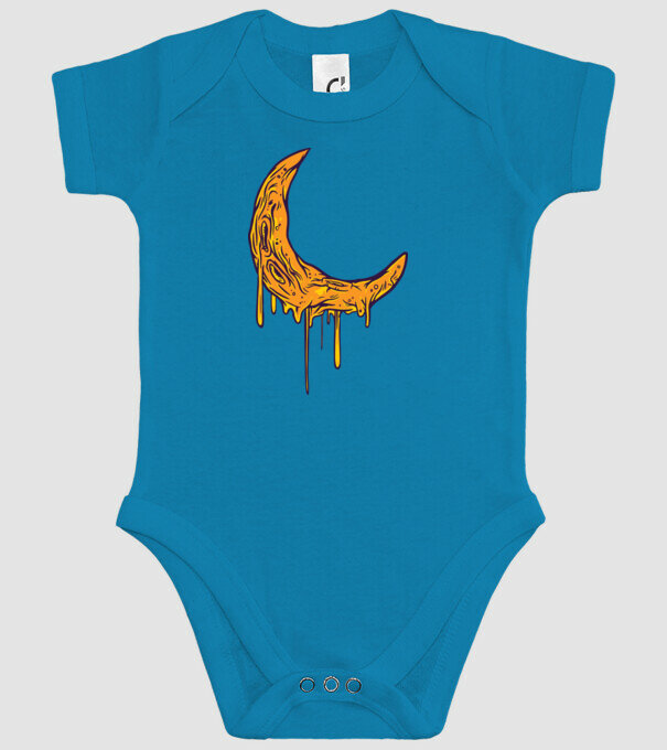 Luna topindu-se model turcoaz pe tricou